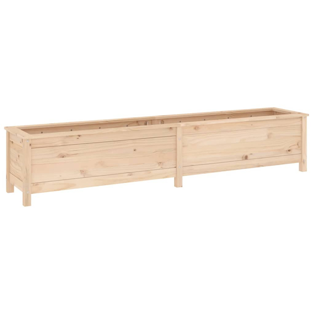 vidaXL Brown Pine Wood Raised Garden Bed 39 x 40 x 199.5cm Image 5