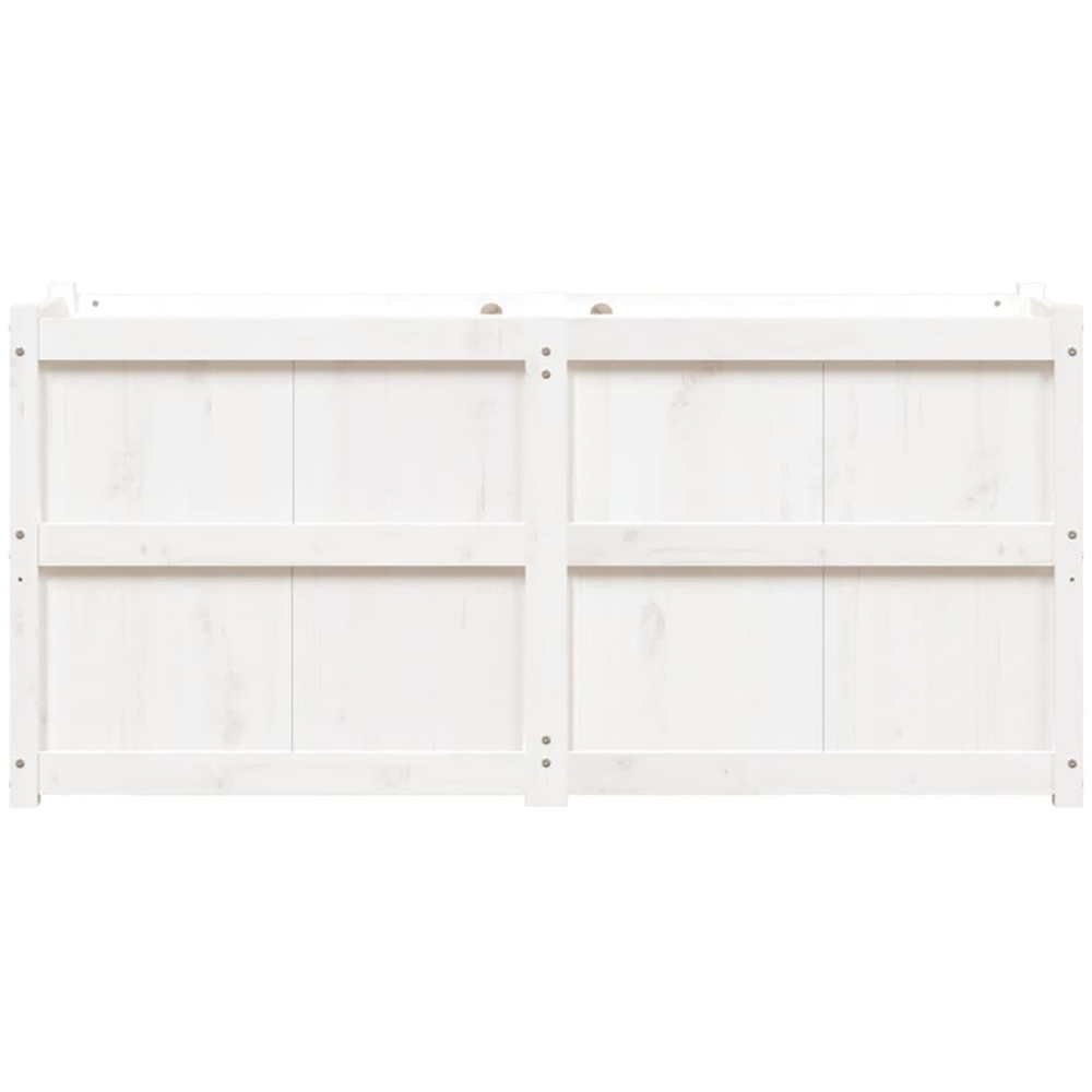 vidaXL White Pine Wood Raised Garden Bed 70 x 150 x 50cm Image 5