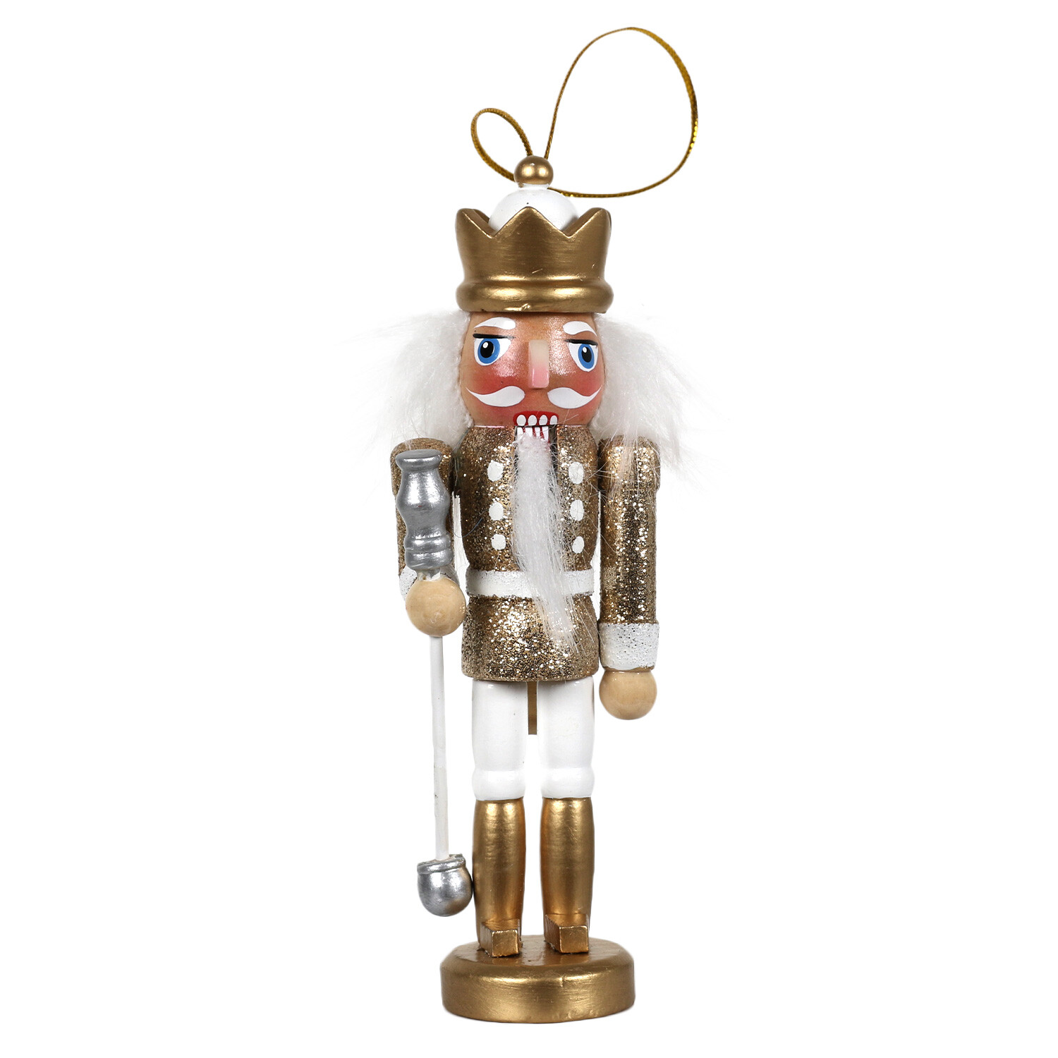 Frosted Fairytale Glitter Silver or Gold Nutcrackers 3 Pack Image 5