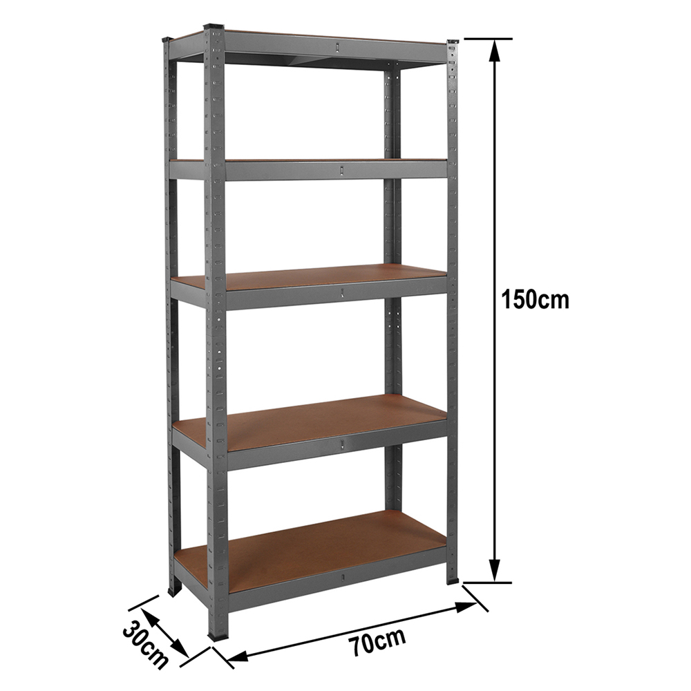 House of Home 5-Tier Grey Heavy Duty Shelf Image 5