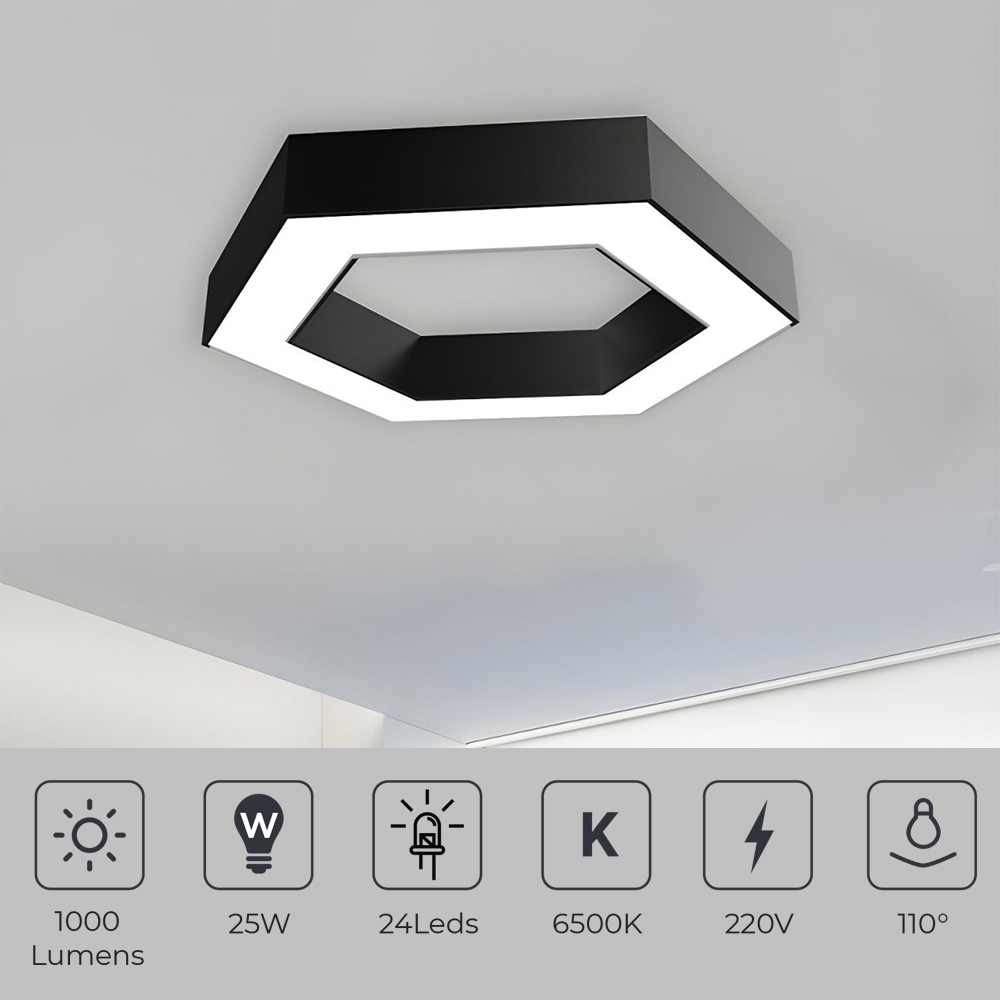 Ener-J Smart Cool White LED Hexagon Pendant Light Image 3