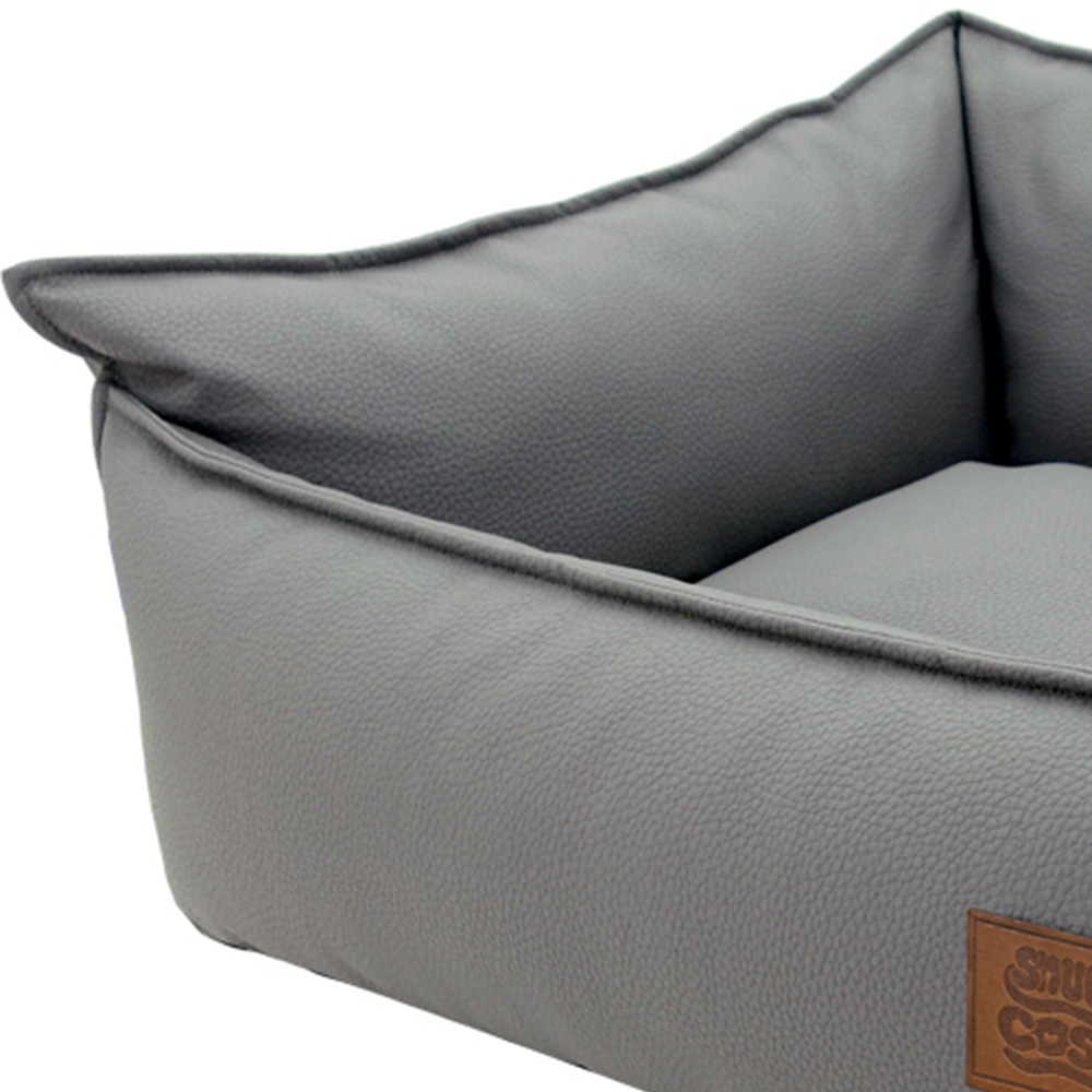 Snug & Cosy Monza Small Square Grey Dog Bed Image 2
