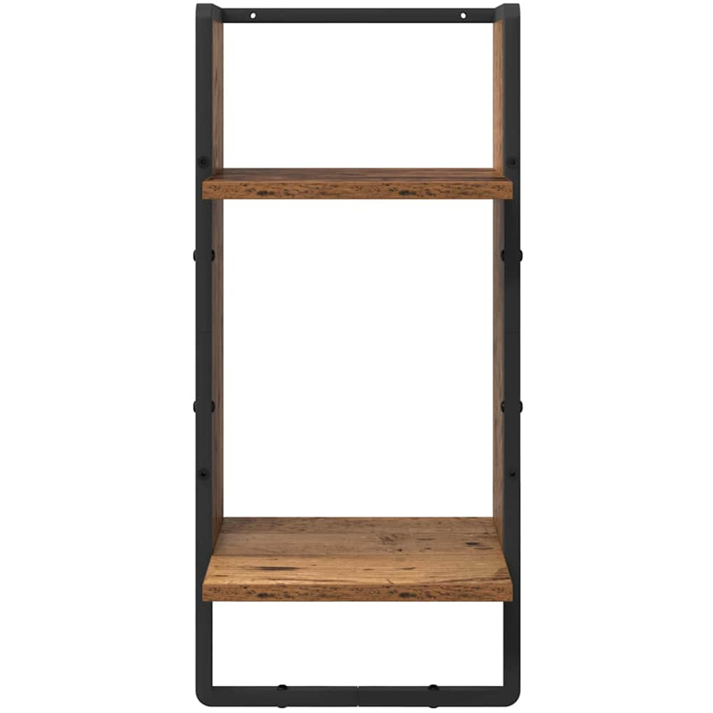 vidaXL 5 Shelf Old Wood Wall Shelf Set of 4 Image 9