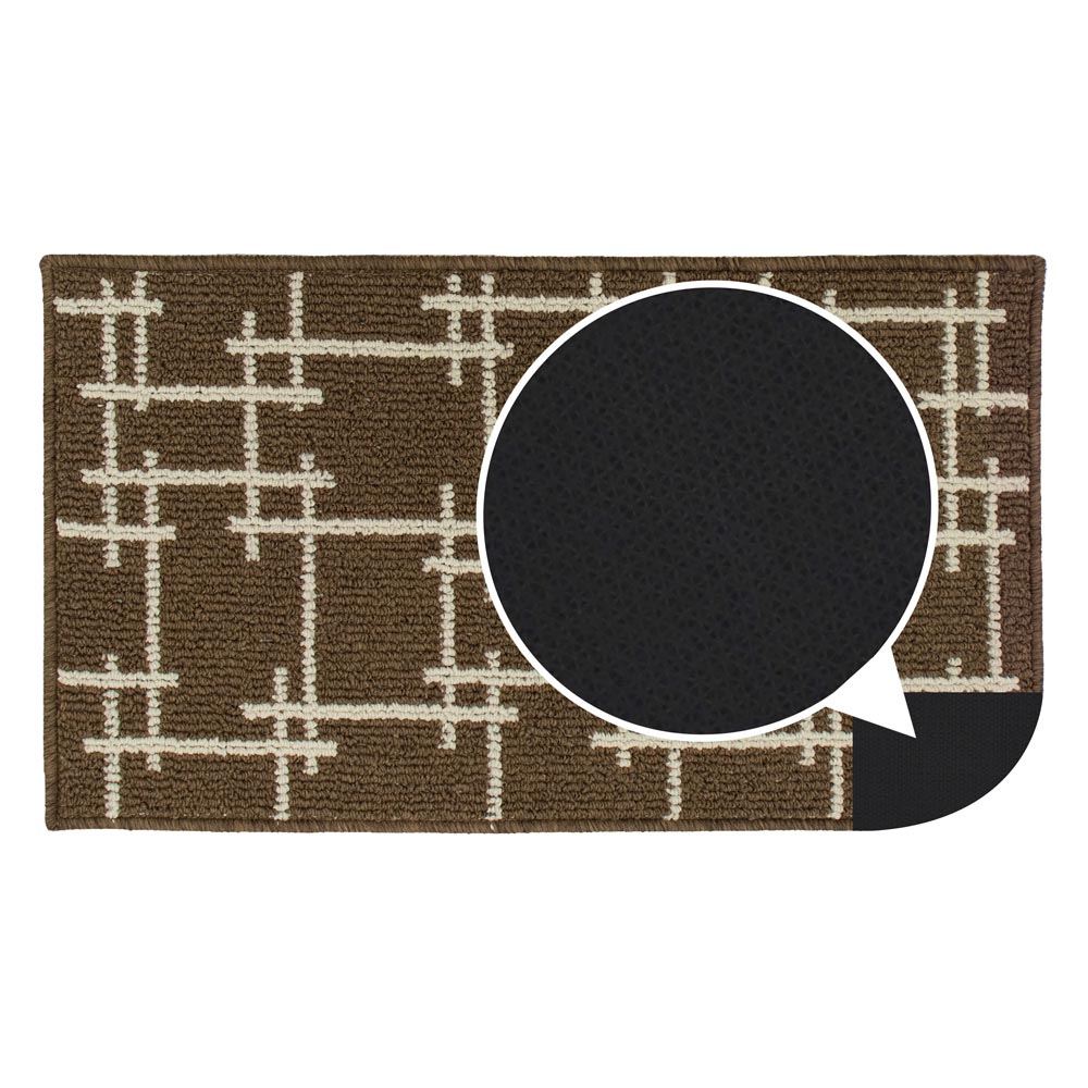 JVL Vector Brown Indoor Machine Washable Doormat 40 x 70cm Image 7
