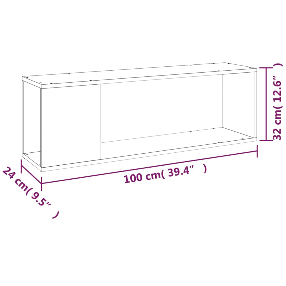 vidaXL Single Shelf Grey Sonoma TV Cabinet Image 8