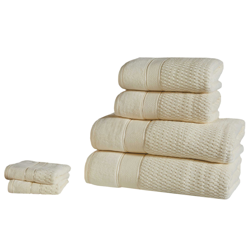 Rapport Home Royal Velvet Pure Cotton Cream Bath Sheet Set of 2 Image 1