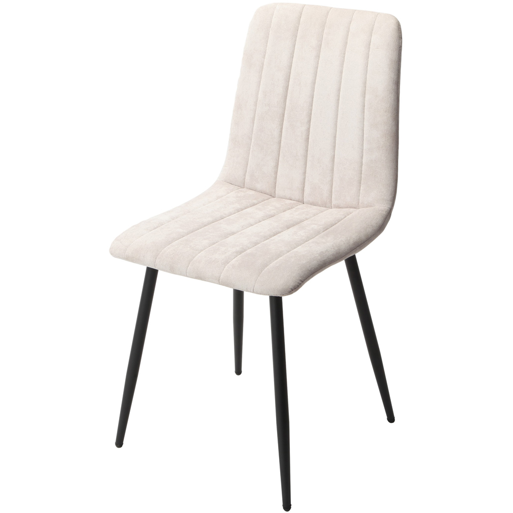 Core Products Aspen Set of 2 Natural and Black Straight Stitch Dining Chair Image 3