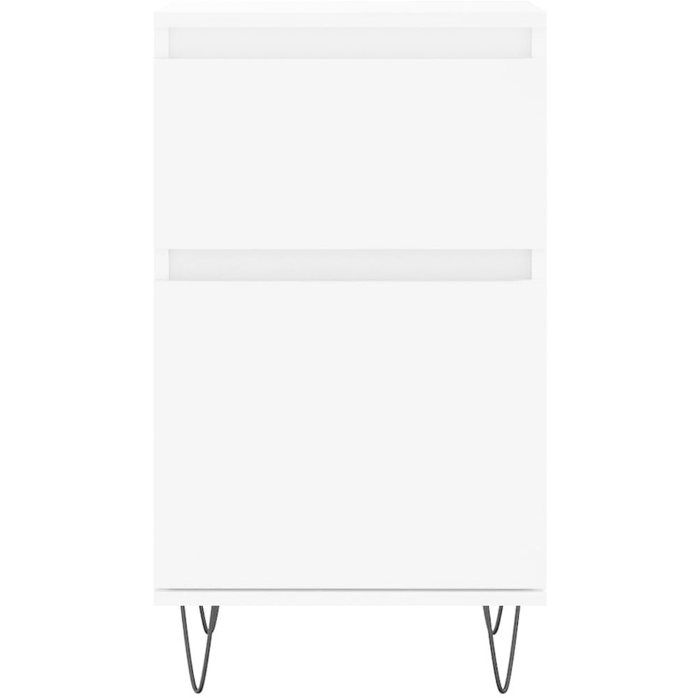vidaXL Single Door Single Drawer White Small Sideboard Image 5
