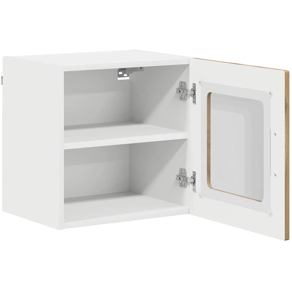 vidaXL Kalmar Single Glass Door Artisan Oak Wall Mounted Kitchen Cabinet Set of 2 Image 6