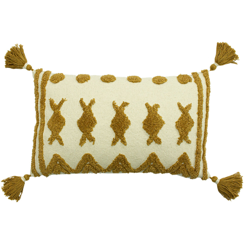 furn. Esme Ginger Tufted Cotton Cushion Image 1