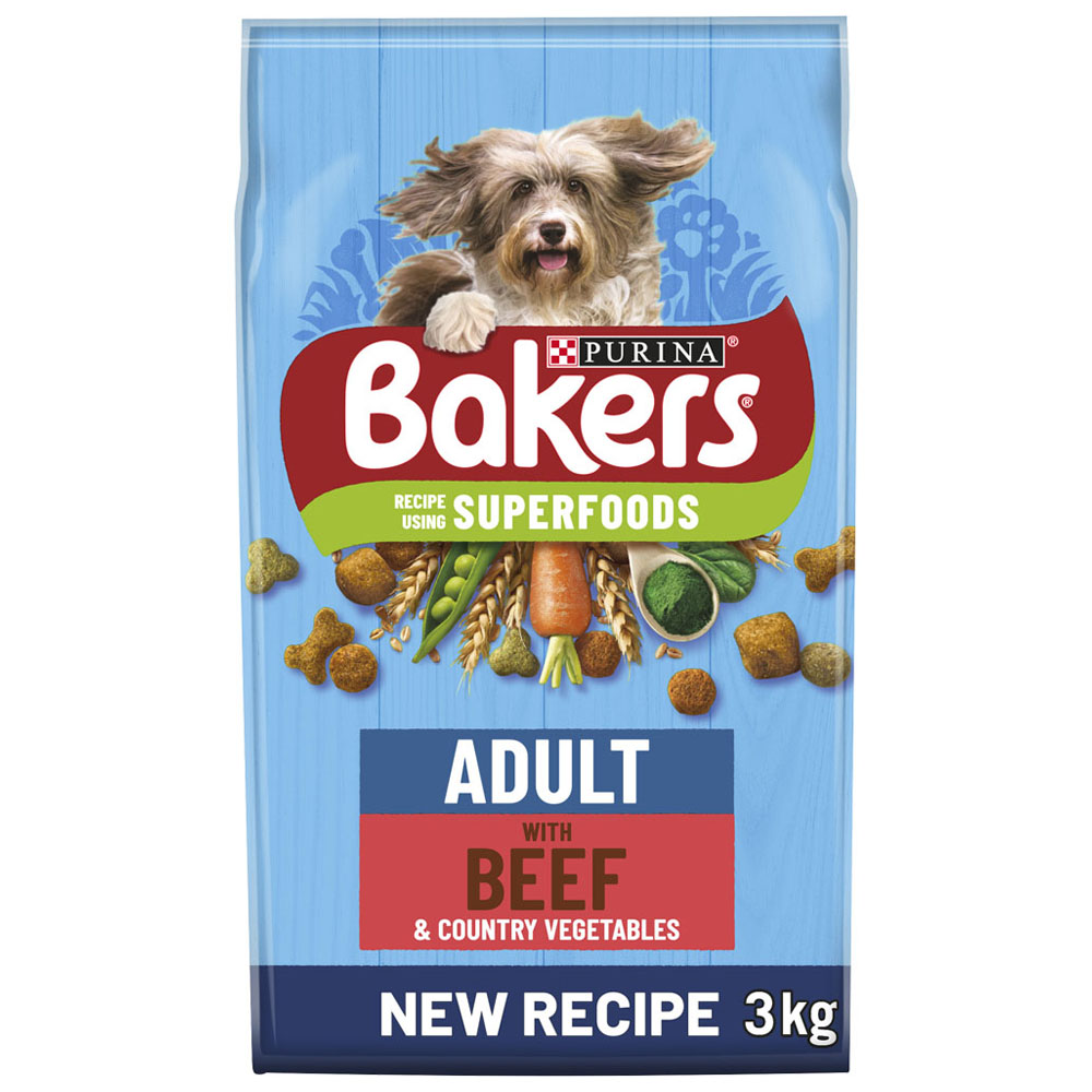 Bakers Dry Dog Food Beef and Veg 3kg Image 1