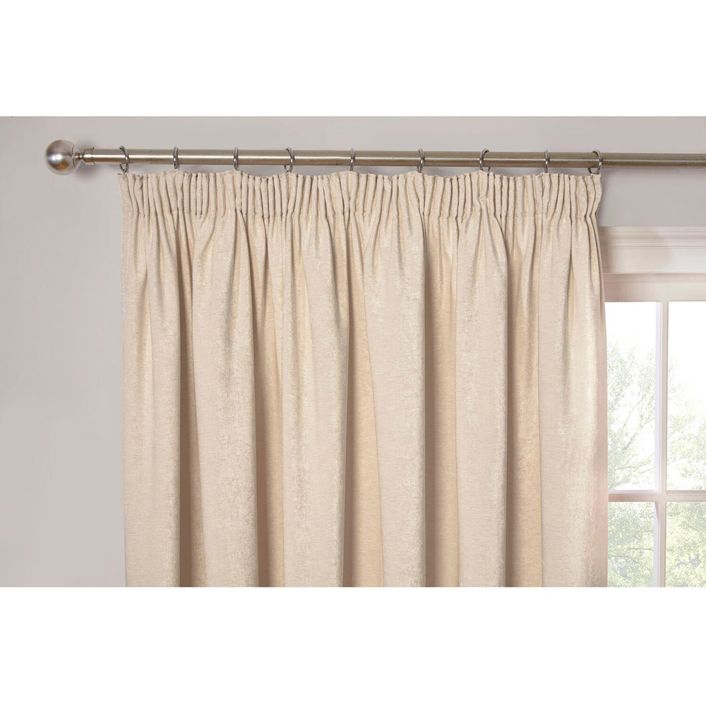 Chenille Taped Curtains - Natural / 168cm / 229cm Image 3