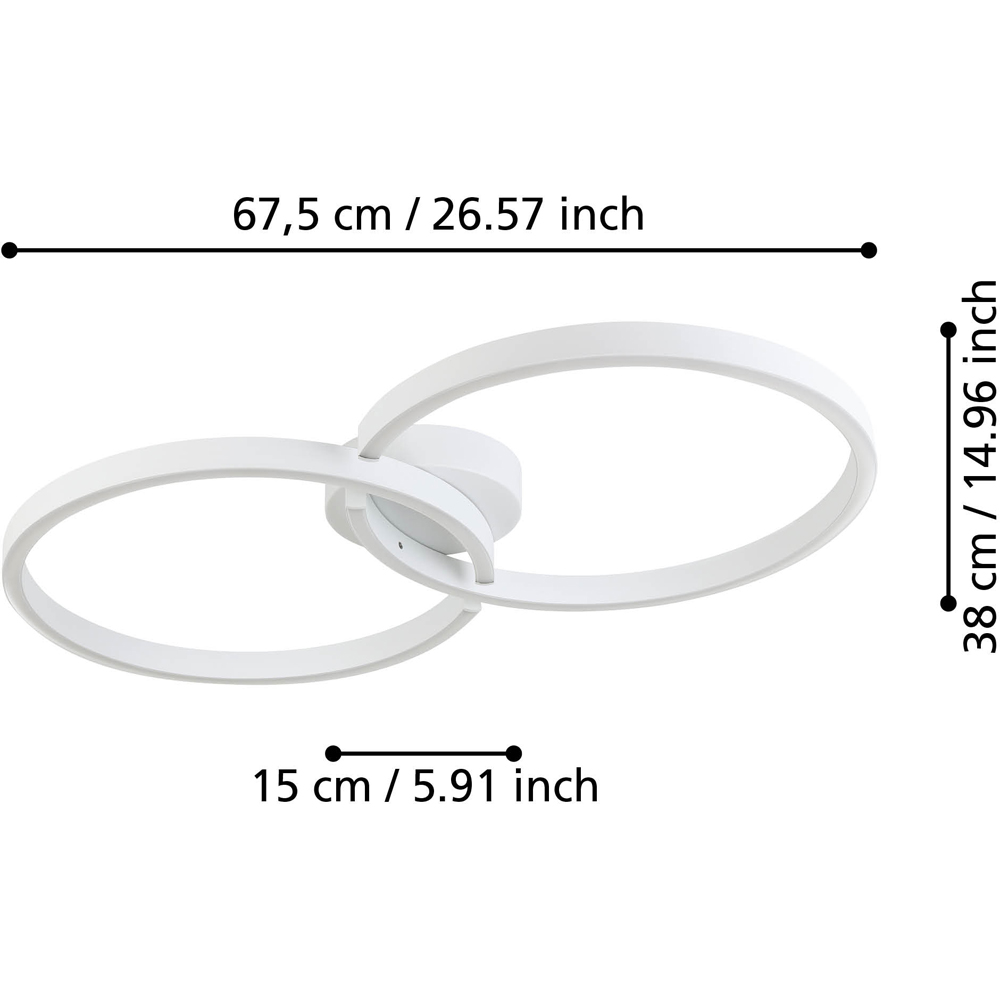 EGLO Amandolo White RGB LED Ceiling Light Image 5