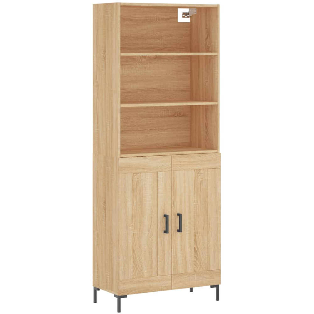 vidaXL 2 Door 3 Shelf Sonoma Oak Highboard Image 2
