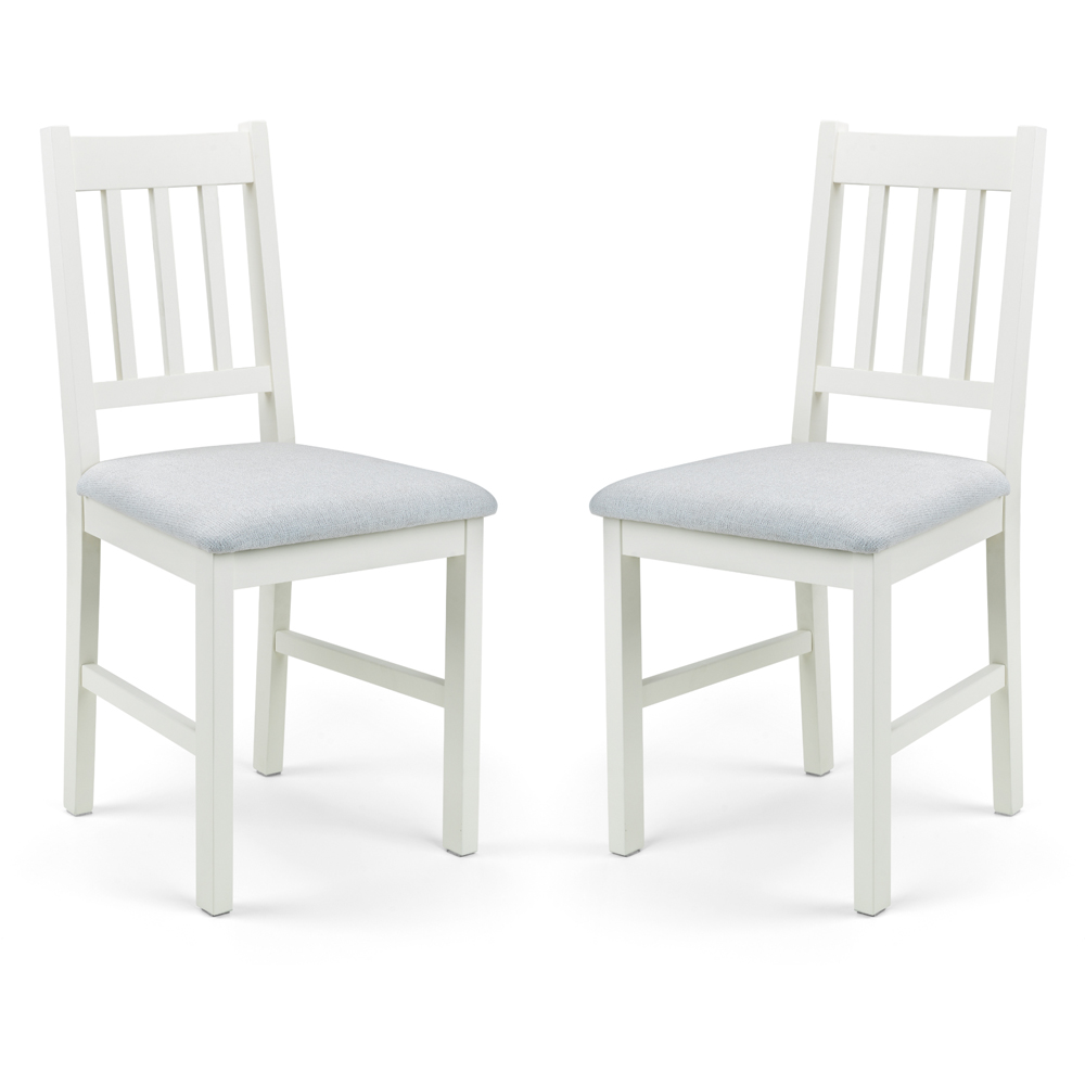 Julian Bowen Coxmoor Set of 2 Ivory Dining Chair Image 2