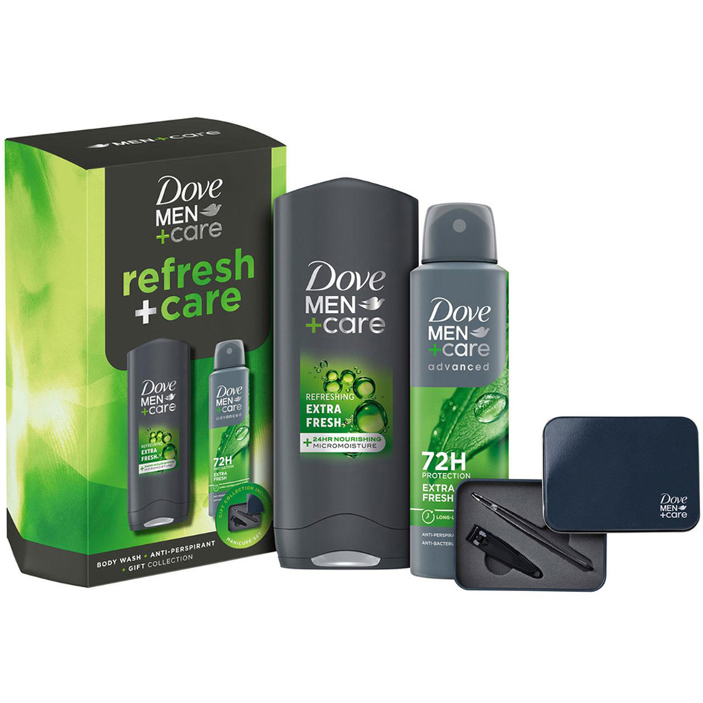 Dove Men+Care Refresh Citrus and Cedarwood Scent Bodywash Bodyspray and Manicure Gift Set 2 Pack Image 3