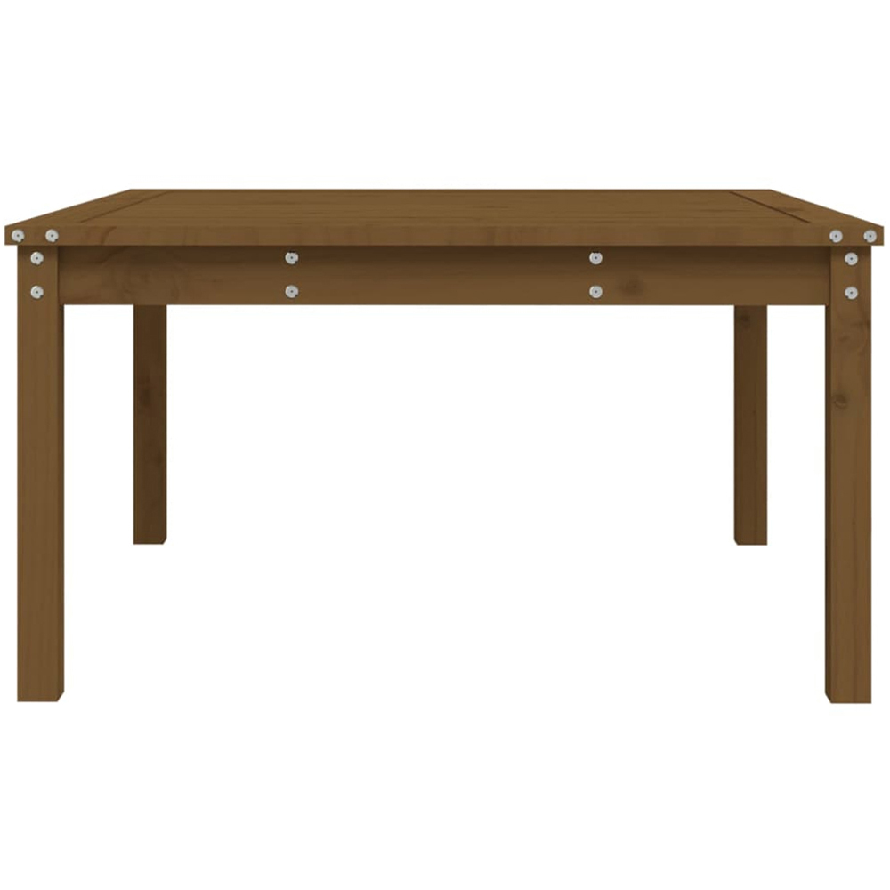 vidaXL Honey Brown Solid Pine Wood Slatted Garden Table 82.5 x 82.5cm Image 4