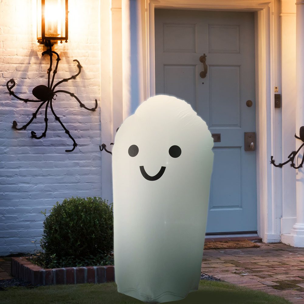 Arlec Halloween 4ft White LED Inflatable White Ghost Image 2