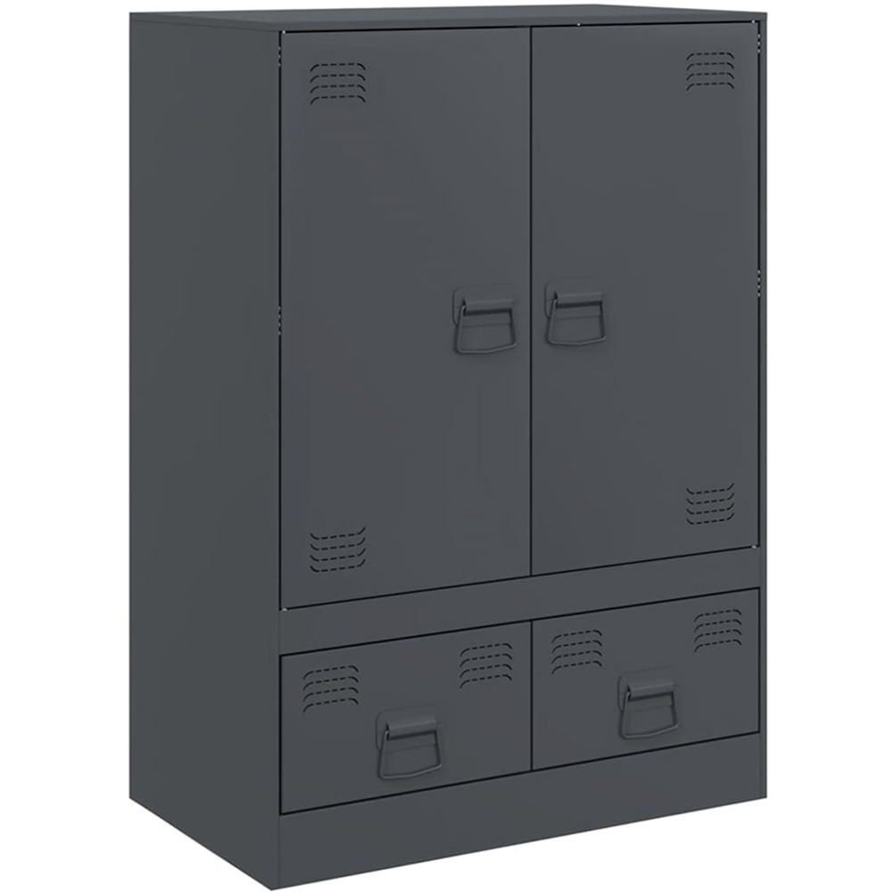 vidaXL 2 Door 2 Drawer Anthracite Highboard Image 2
