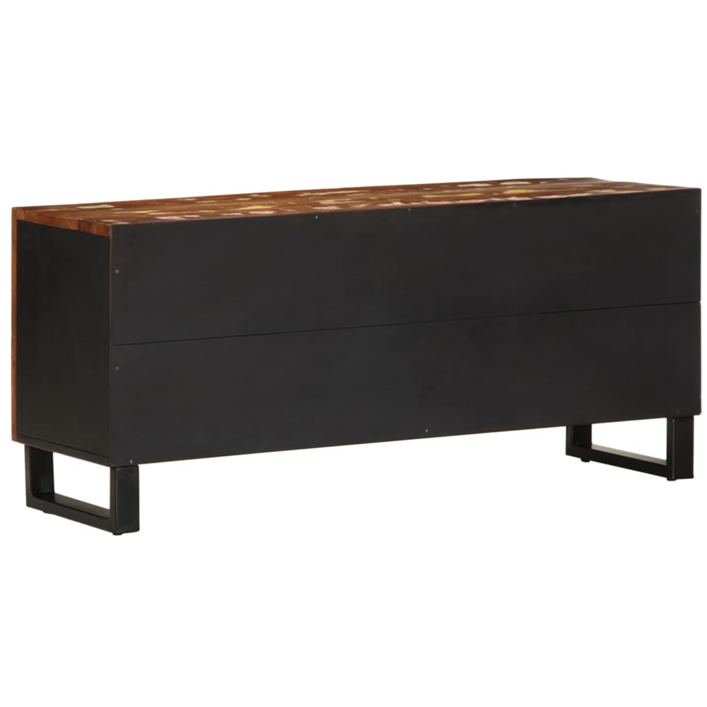 vidaXL 2 Door Single Drawer Single Shelf Multicolour Solid Reclaimed Wood TV Cabinet Image 5
