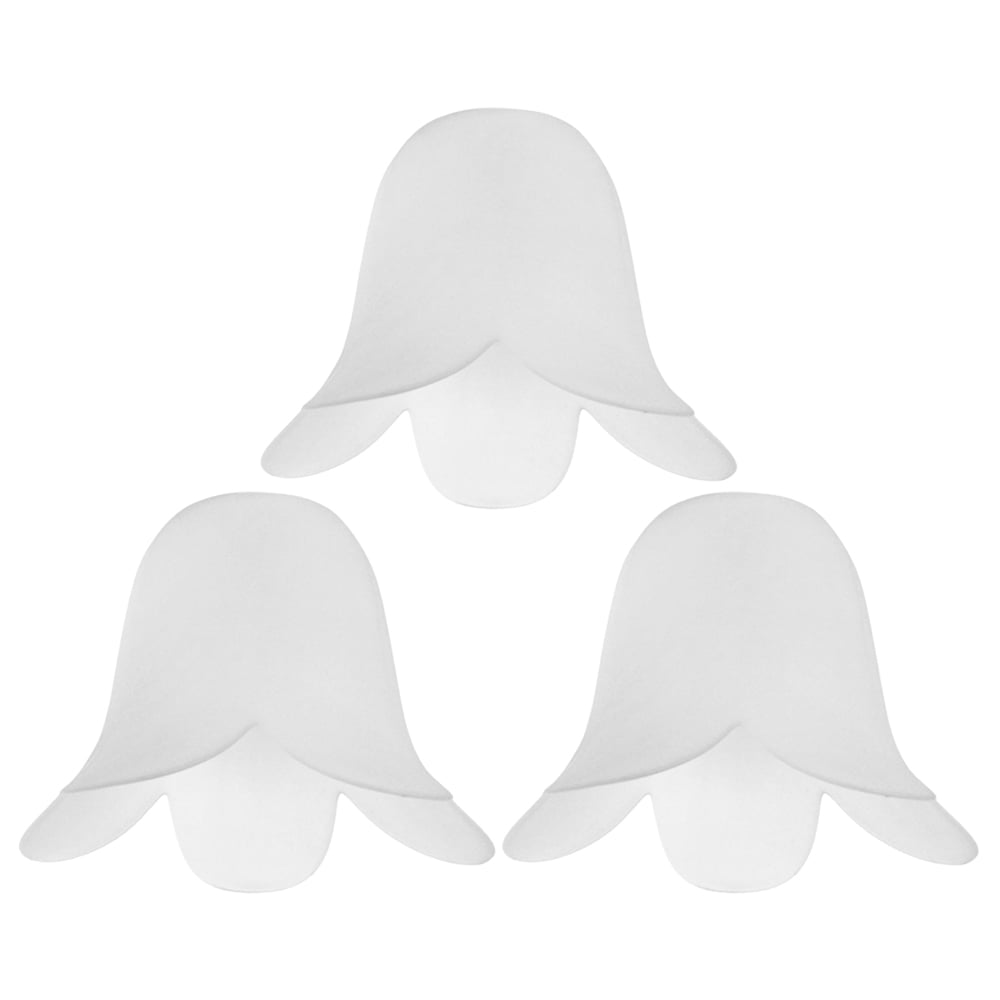 ValueLights White Frosted Glass Petal Lamp Shade 3 Pack Image 1