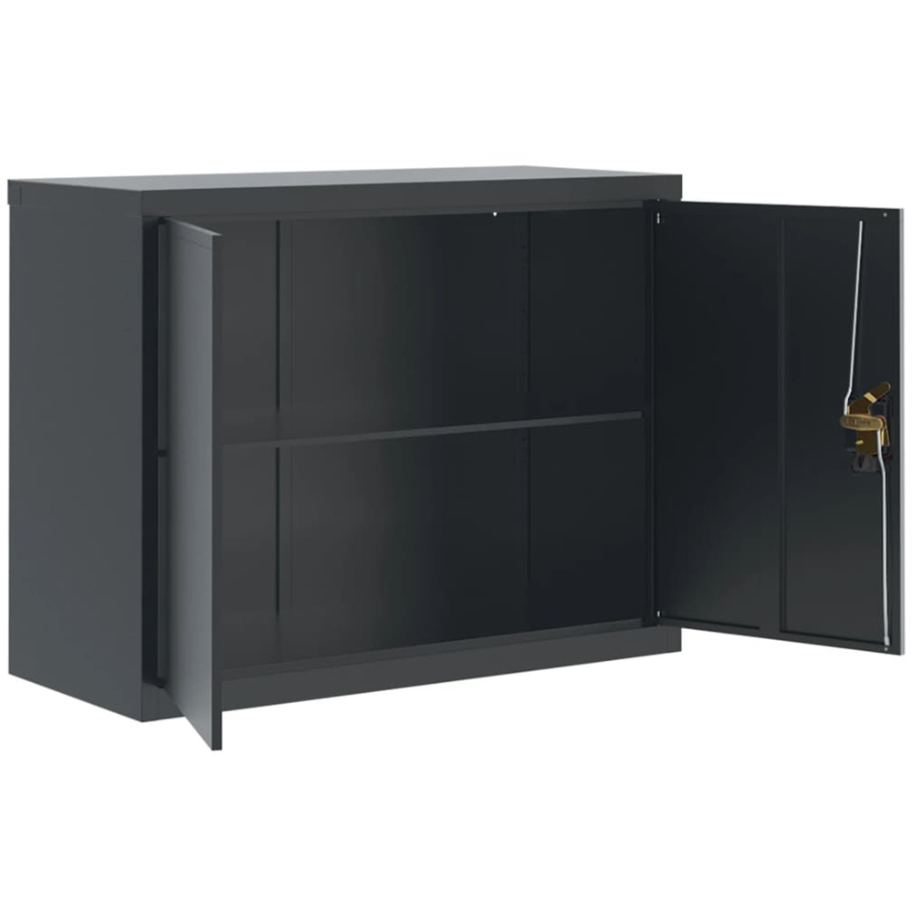 vidaXL 2 Door Anthracite Steel Archive Cabinet Set of 2 Image 7