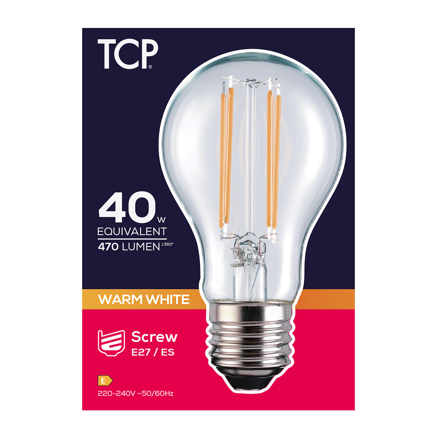 TCP FIL Classic 470L E27 Warm White Bulb - Warm White Image 2