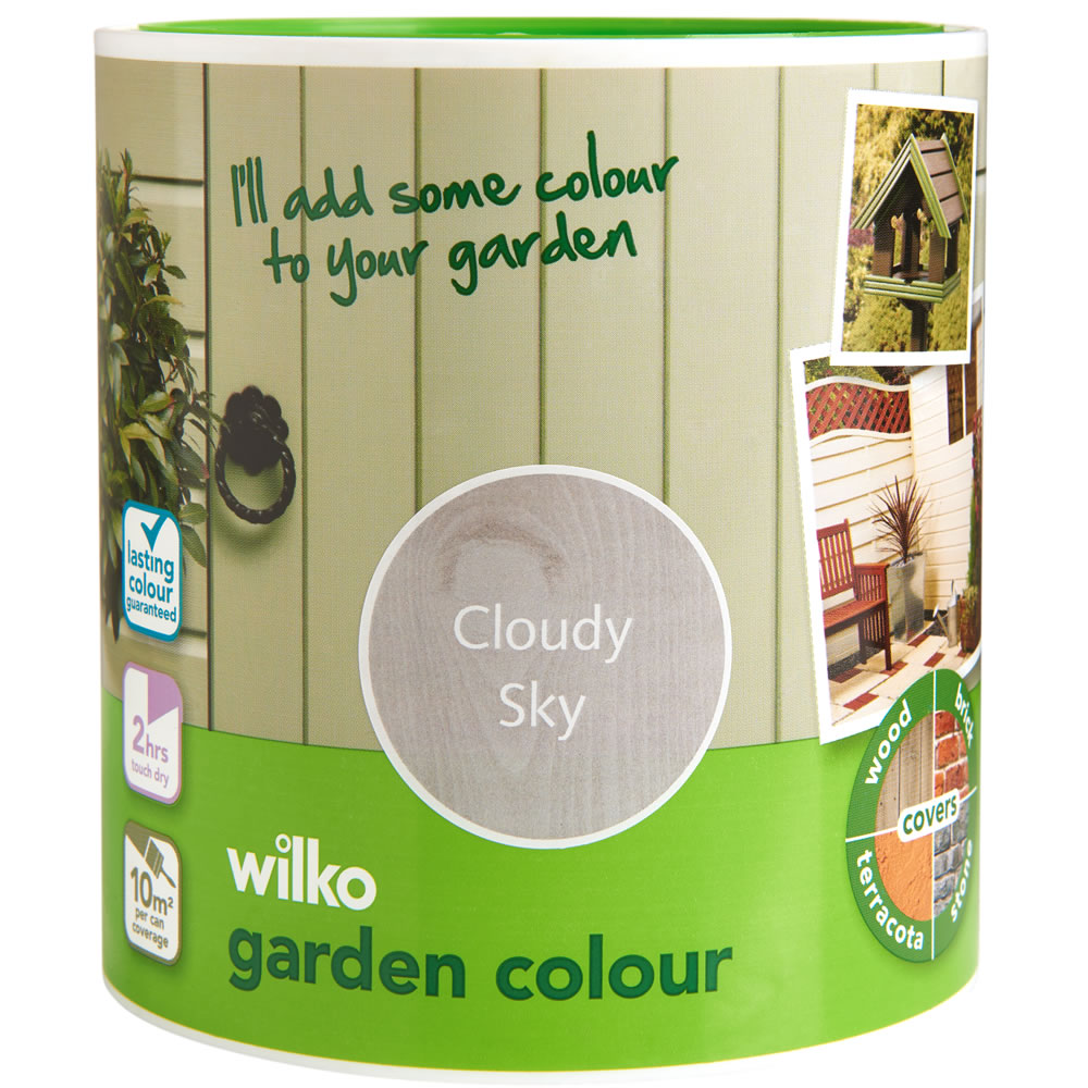 Wilko Garden Colour Cloudy Sky Exterior Paint 1L Image