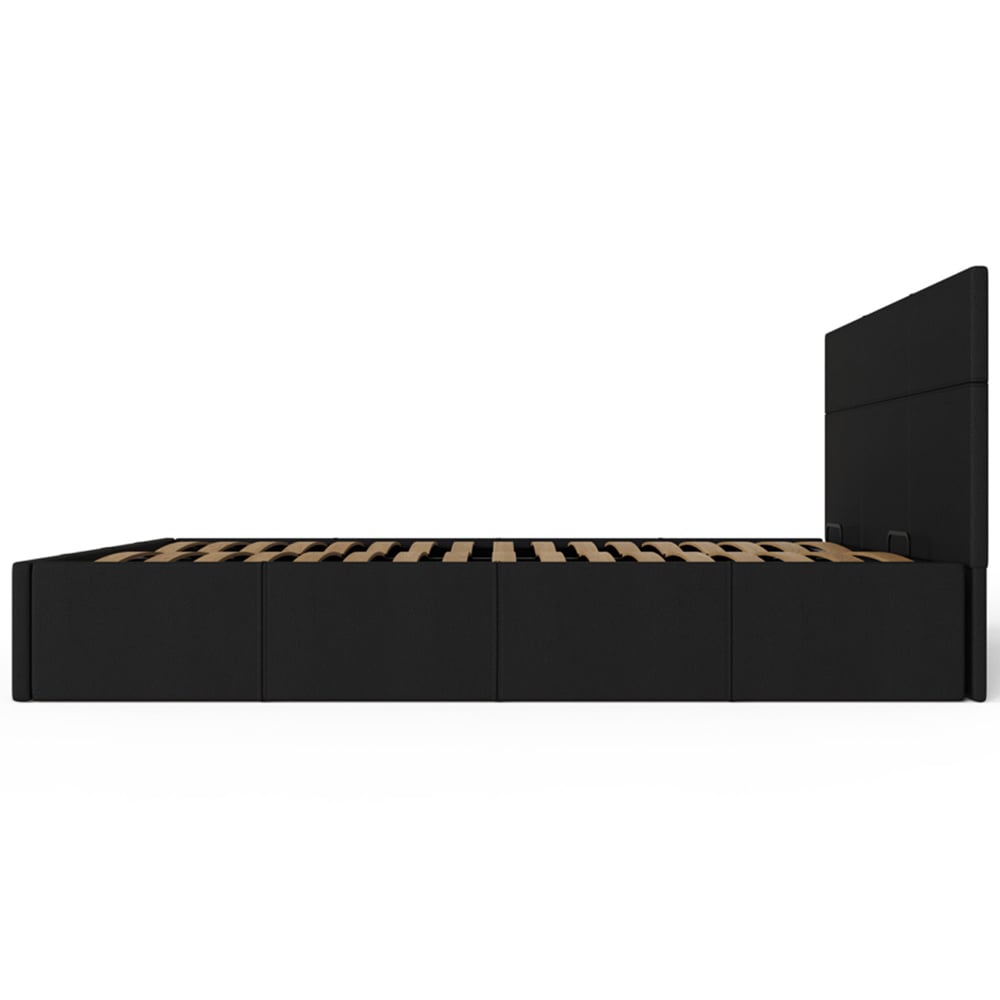 GFW Double Black Side Lift Ottoman Bed Image 6