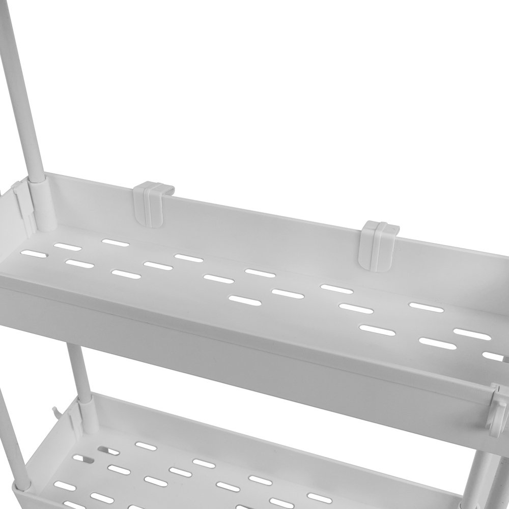 AMOS 3 Tier White Small Storage Trolley Image 3