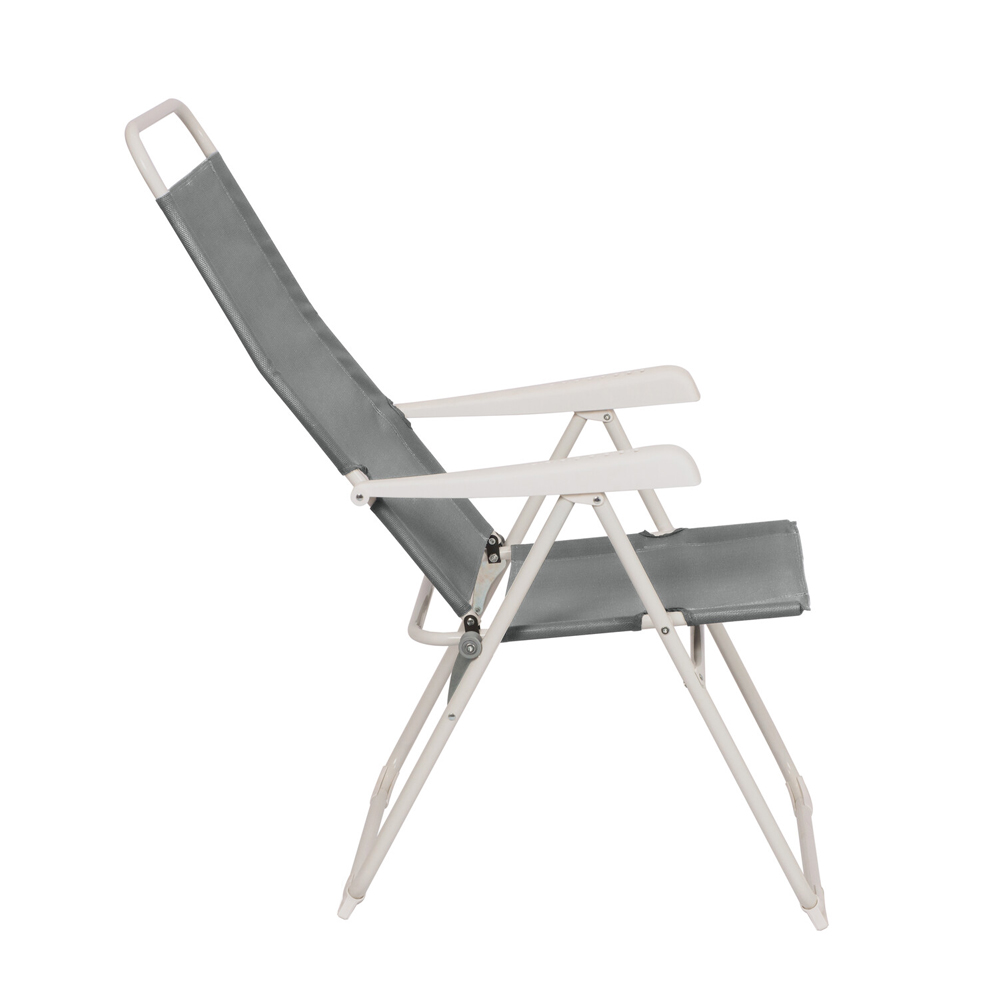 High Back 8 Position Folding Chair Grey Image 3