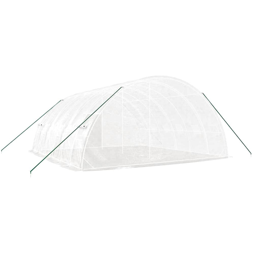 vidaXL White 19.6 x 19.6ft Greenhouse Image 4