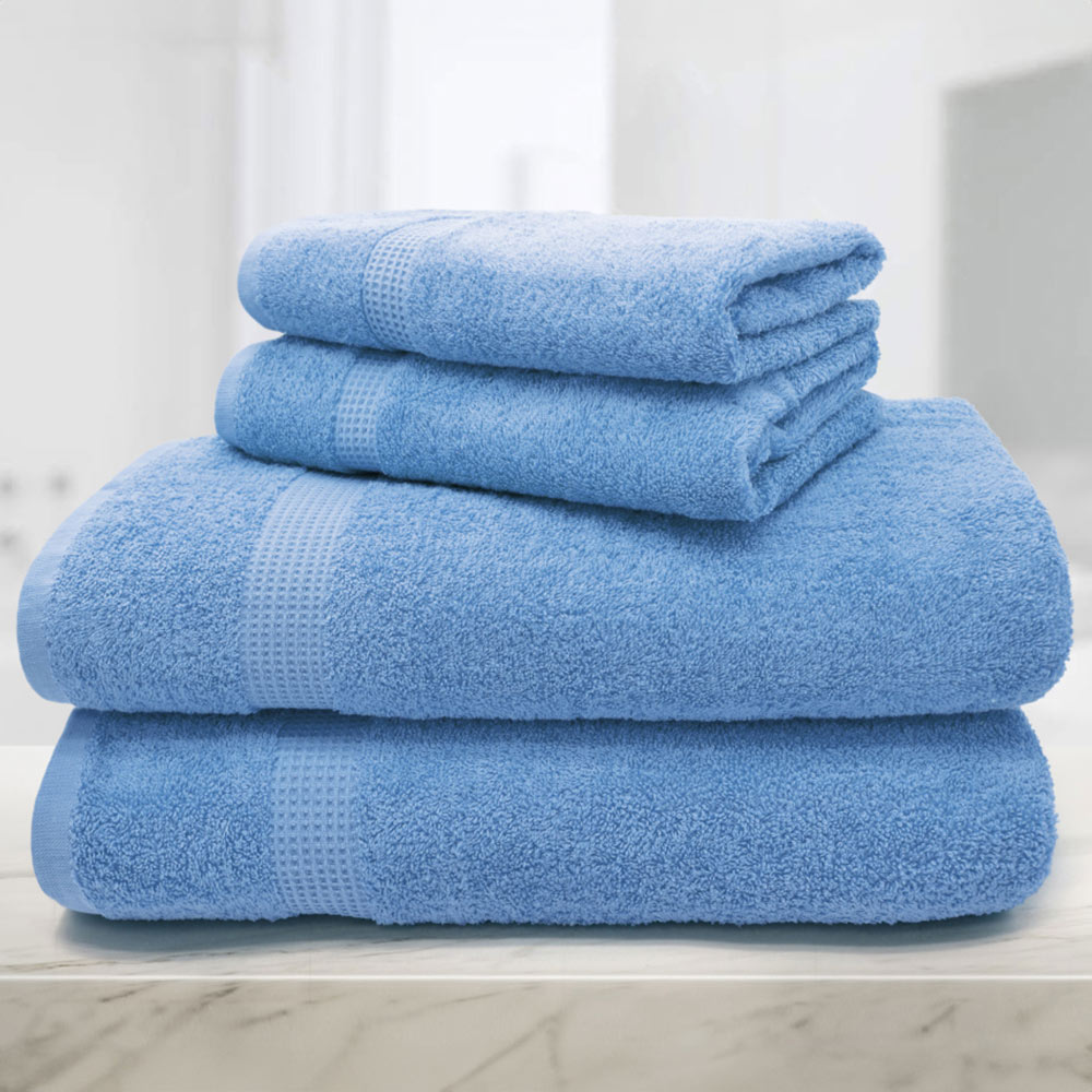 Mayfair Egyptian Cotton Blue Bath Towel Set of 2 Image 3