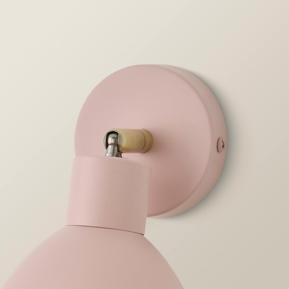 ValueLights Millie Rose Pink Scallop Shade Adjustable Wall Light with Bulb Image 4