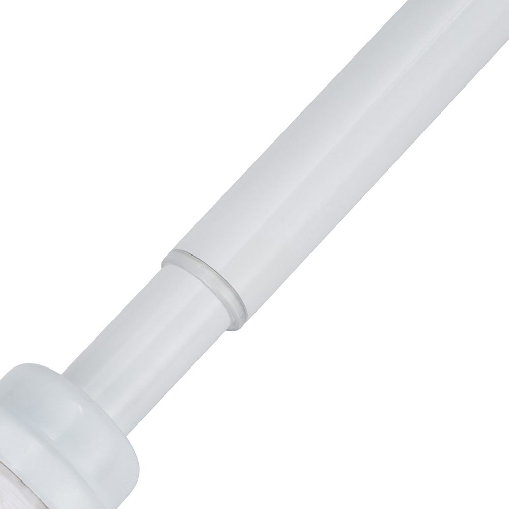 Living and Home 45-68cm White Stainless Steel Telescopic Curtain Rod Image 4