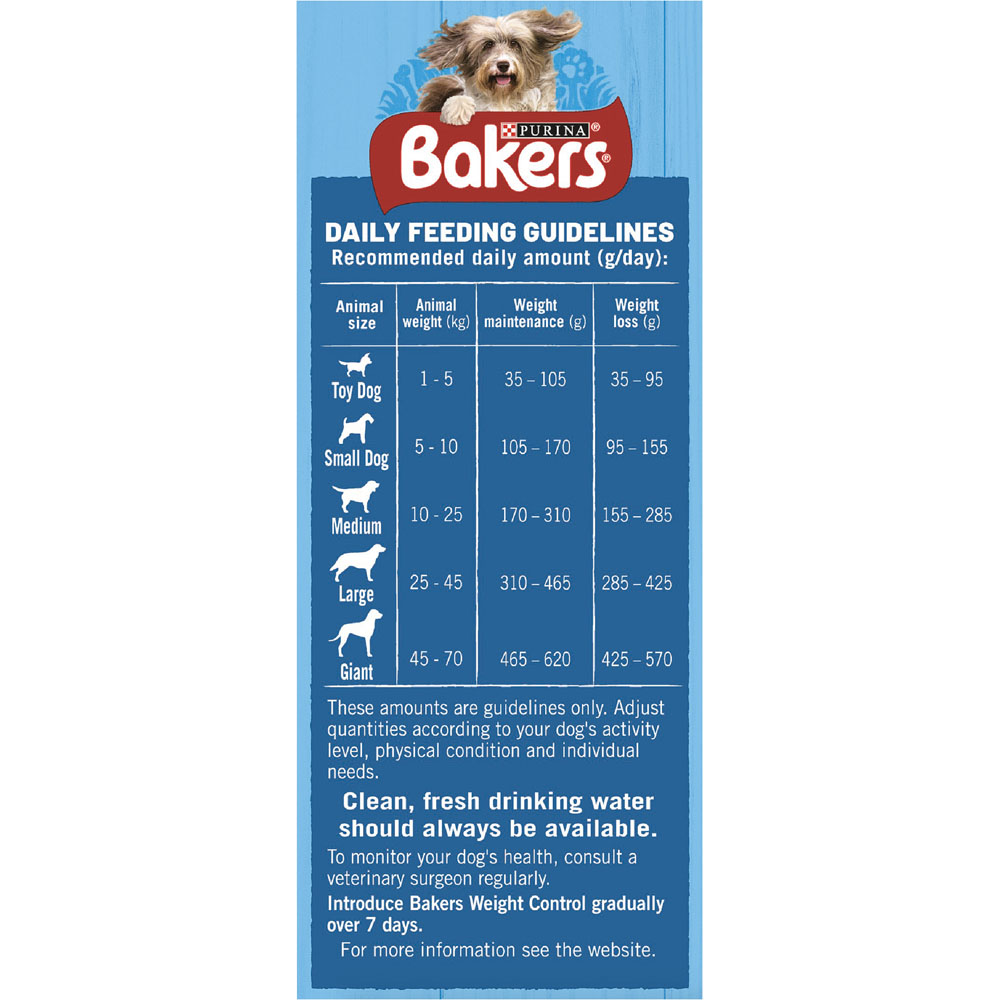 Bakers Weight Control Dry Dog Food Chicken 1.1kg Image 7