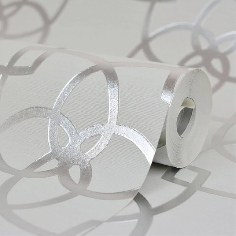 Muriva Marrakech Silver and Grey Wallpaper Image 2