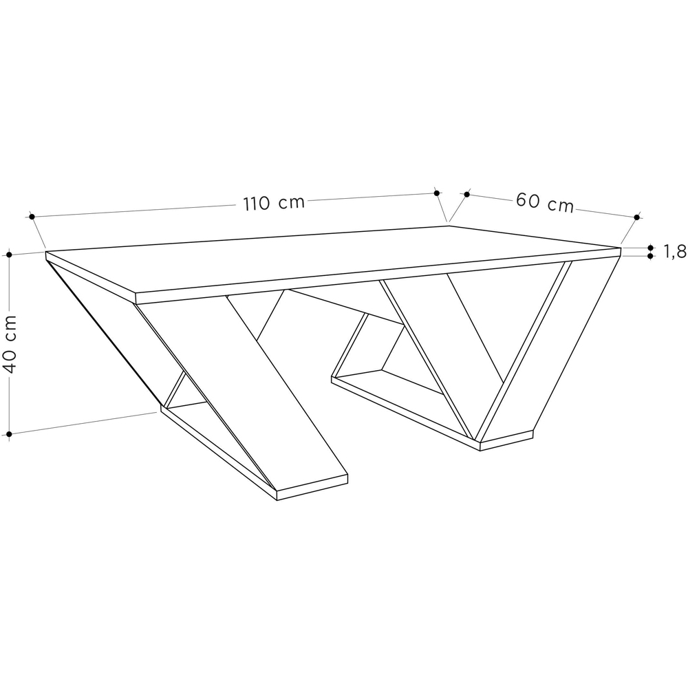 Decortie Pipra White Modern Coffee Table Image 7