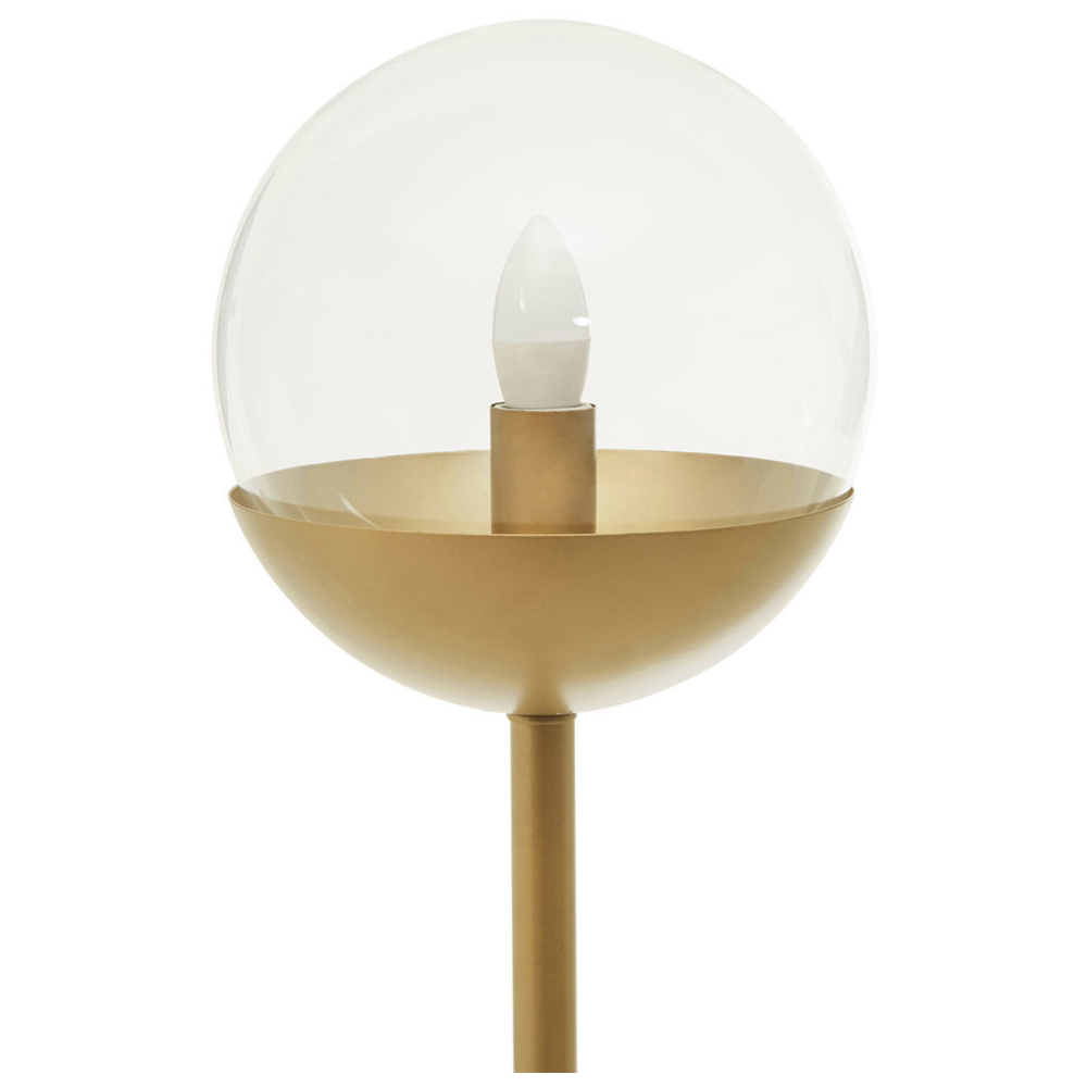Premier Housewares Gold Finish Metal Floor Lamp Image 3