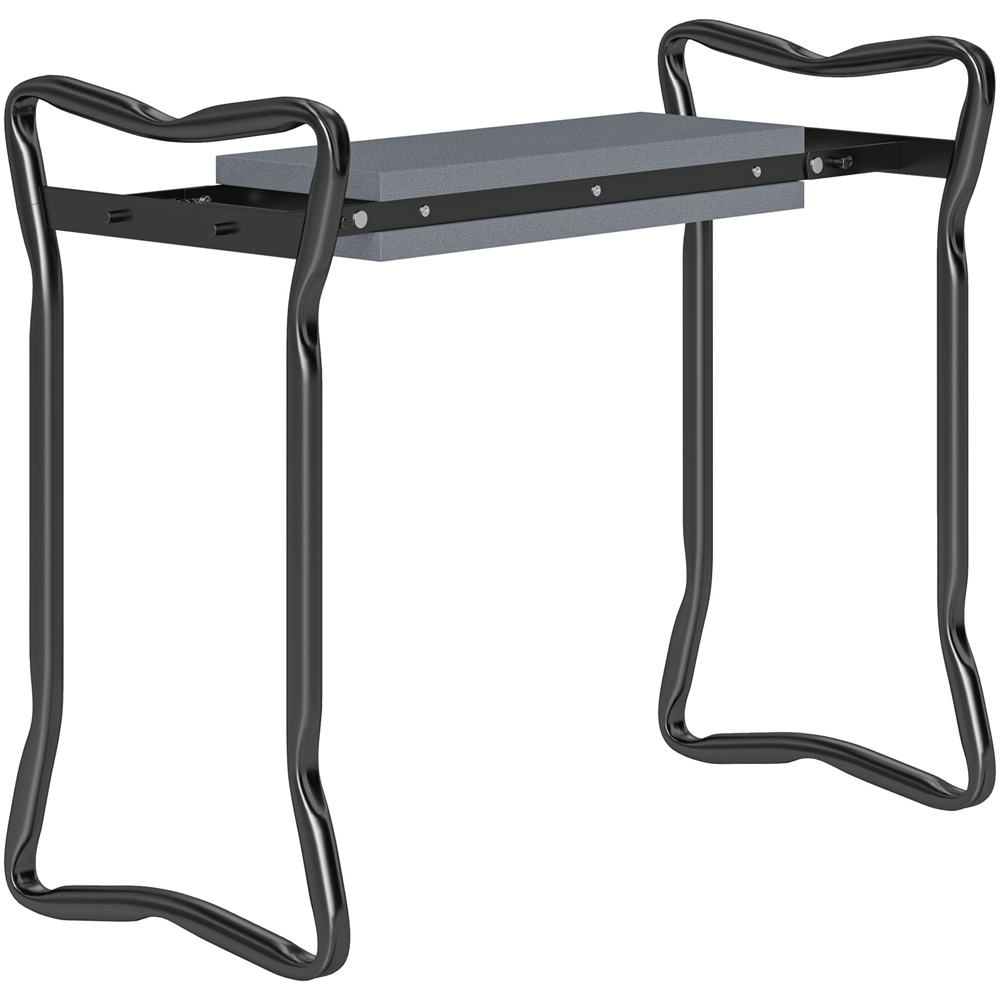 Outsunny Grey Garden Kneeler and Folding Foam Bench Image 1
