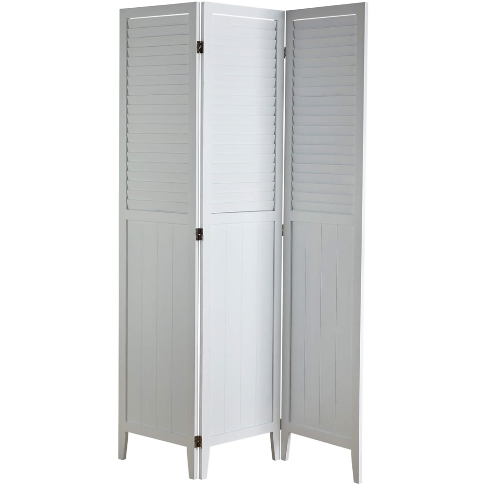 Home Source Horsham 3 Panel White Fully Assembled Room Divider Image 1