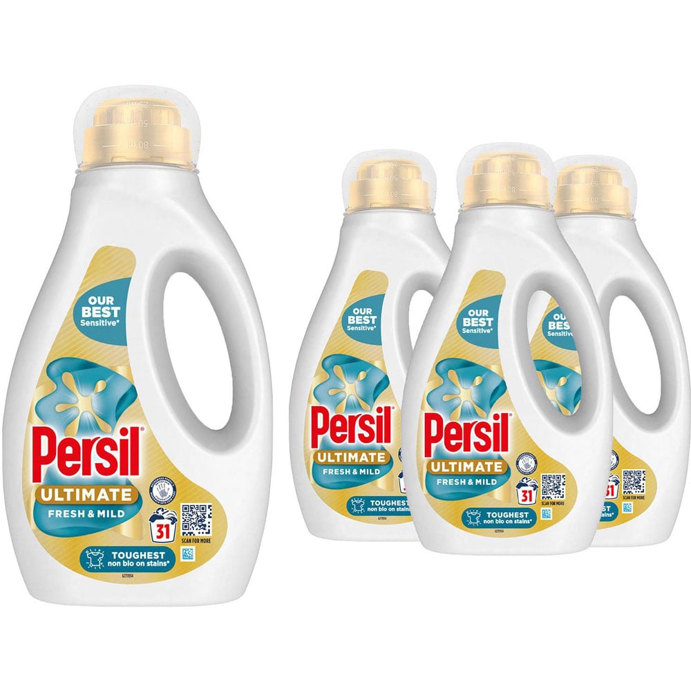 Persil Ultimate Fresh and Mild Liquid Detergent  31 Washes 837ml 4 Pack Image 1