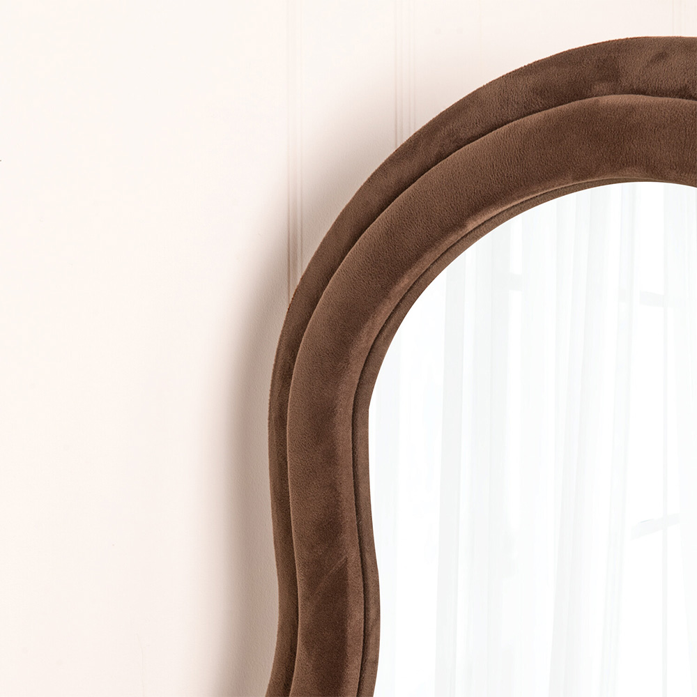 Plush Wavy Taupe Lean To Mirror Image 3