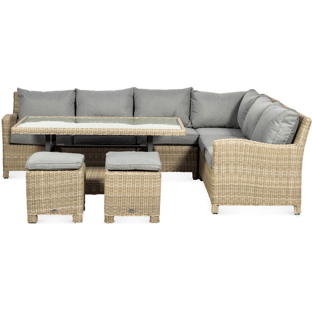 Royalcraft Wentworth Rattan Effect 8 Seater Deluxe Modular Corner Lounge Dining Set Image 3