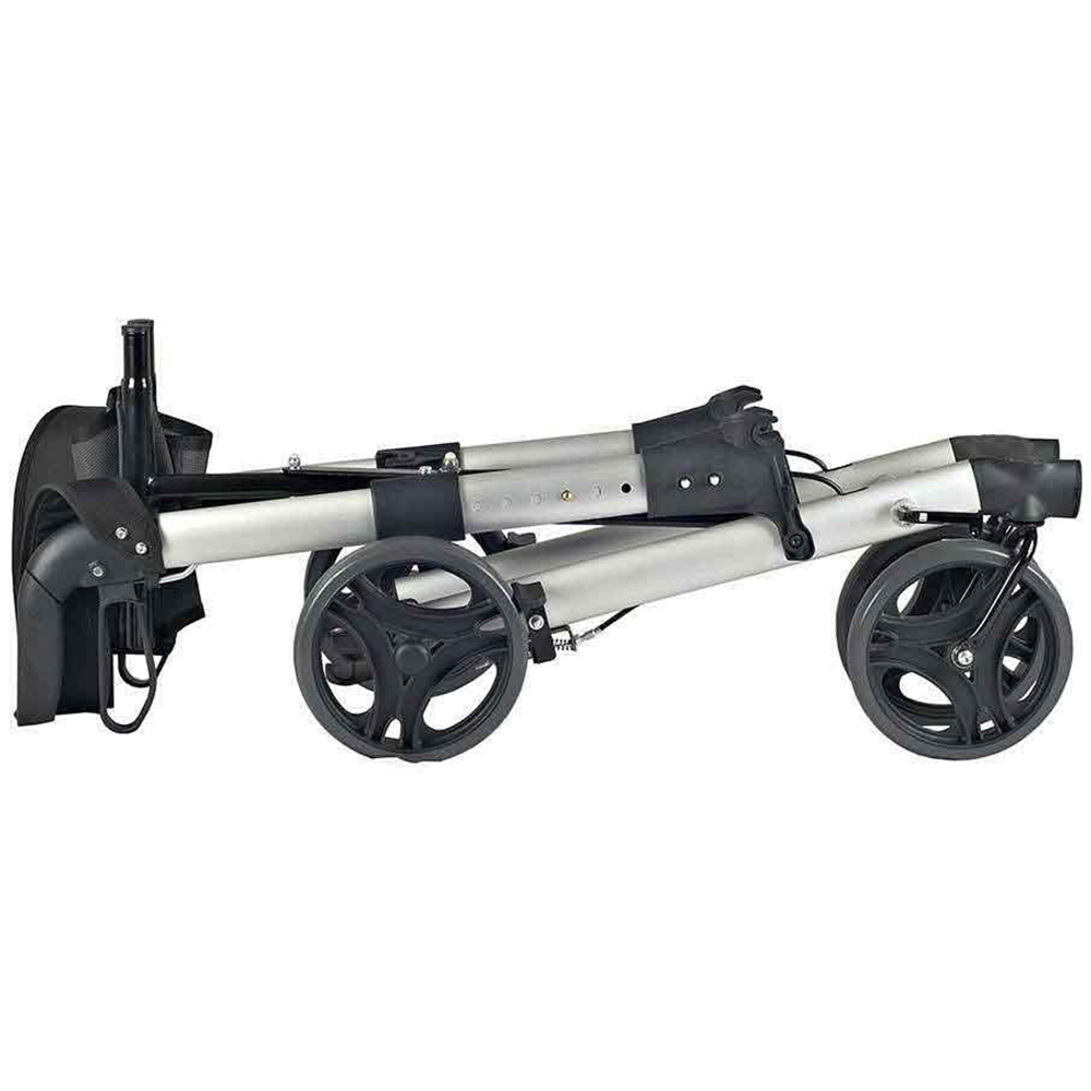 NRS Healthcare Compact Easy Silver 4 Wheel Aluminium Rollator Image 3