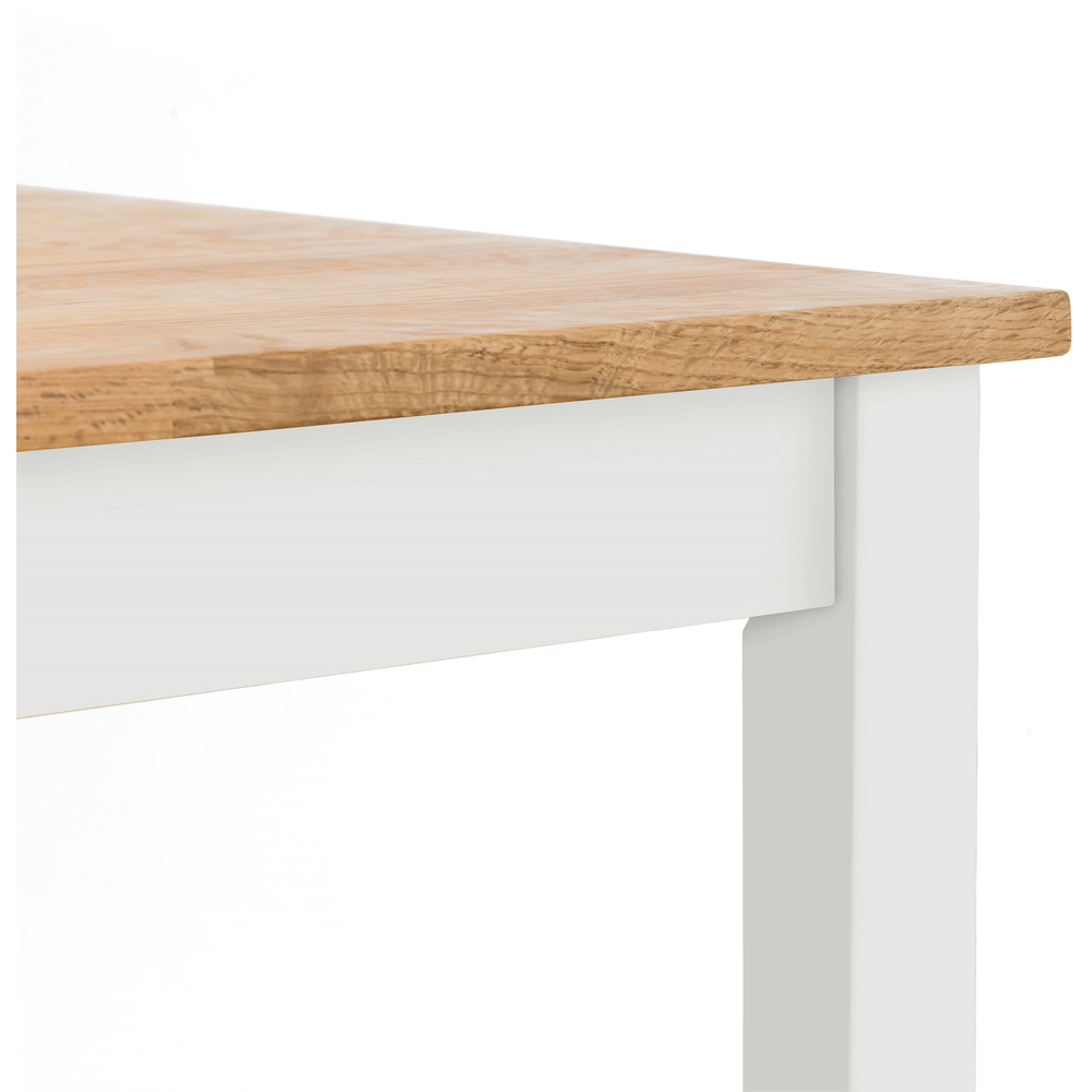 Julian Bowen Coxmoor 2 Seater Square Dining Table Ivory and Oak Image 5