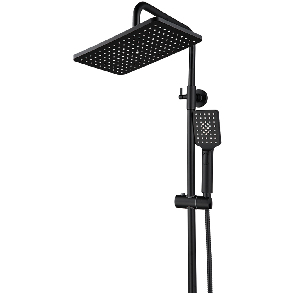 Living and Home Black Stainless Steel Shower Mixer Set Image 4