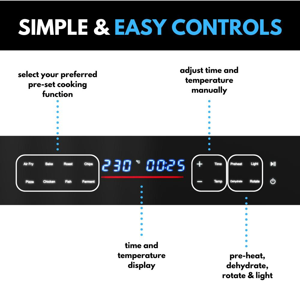 Ometa Black 25L Digital Air Fryer Oven 1400W Image 8