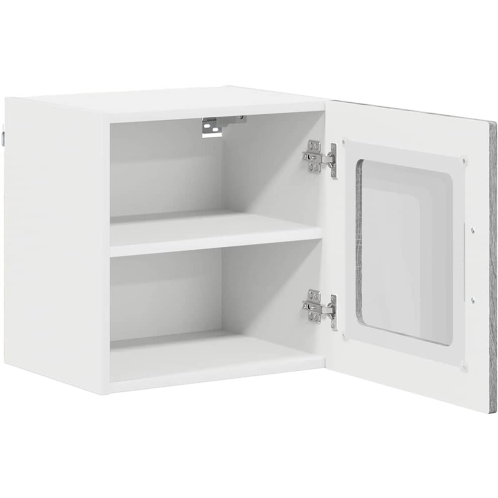 vidaXL Kalmar Single Glass Door Grey Sonoma Wall Mounted Kitchen Cabinet Image 5