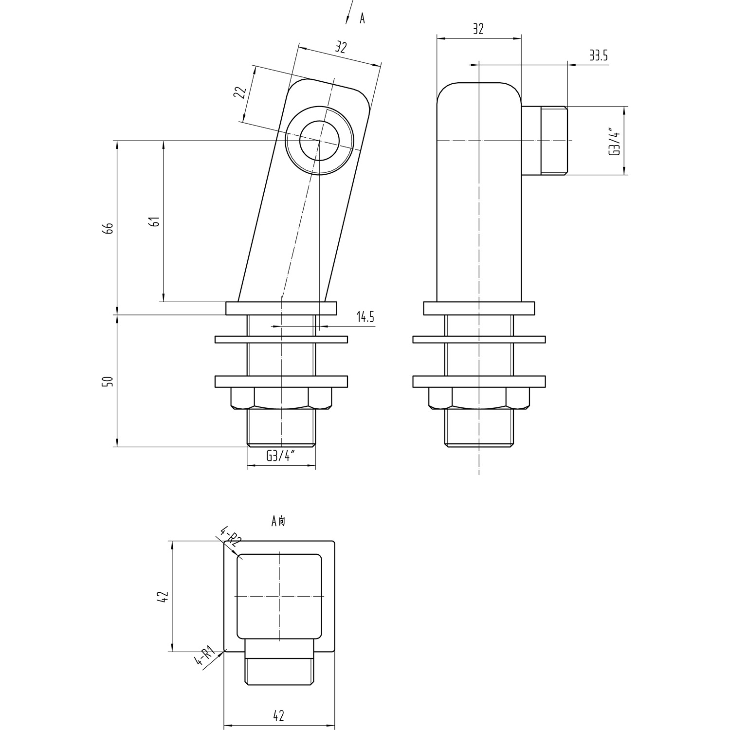 nuie Chrome Square Wastes & Extras Inlet Leg Image 2